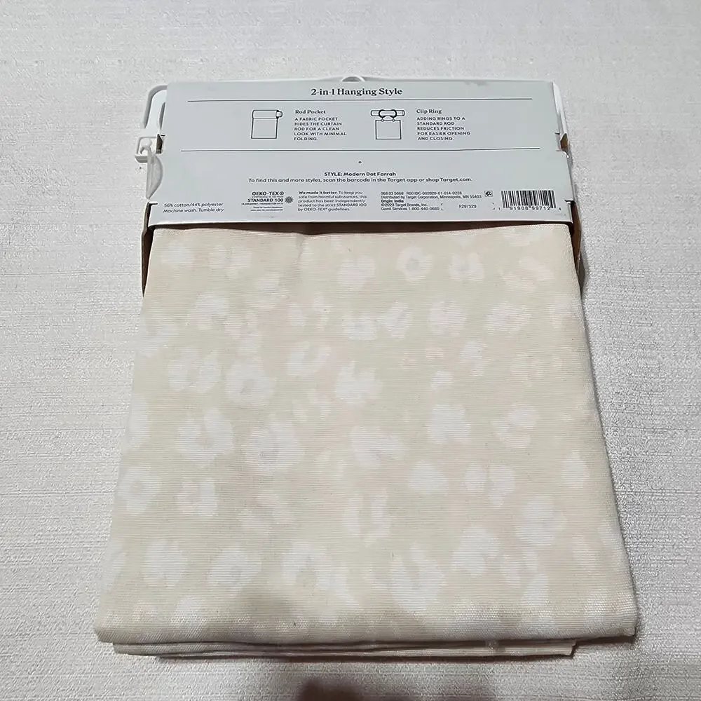 Threshold light filtering curtain L 84'' x W 54'' modern dot farrah